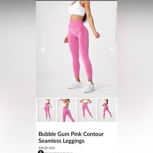 Size M Bubble Gum pink NVGTN leggings, like new, only tried on
